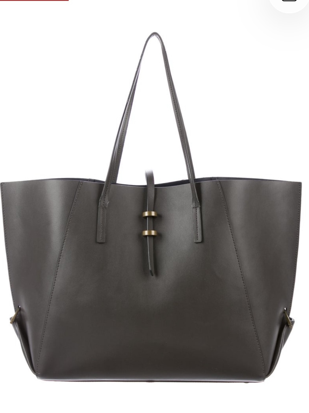 Zac Posen Leather Folded Gusset Tote Bag
